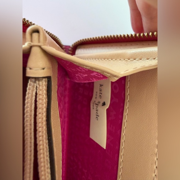kate spade Pebbled Leather Long Wallet - Raspberry Pink - Picture 10 of 12